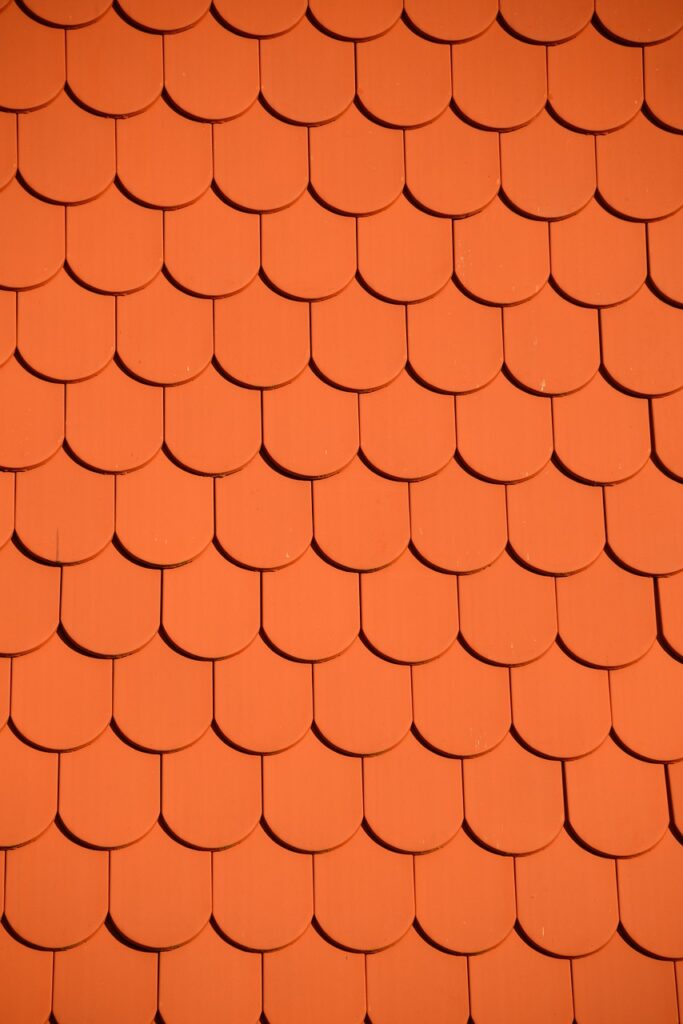 roof panels, roof tiles, red, dachówka