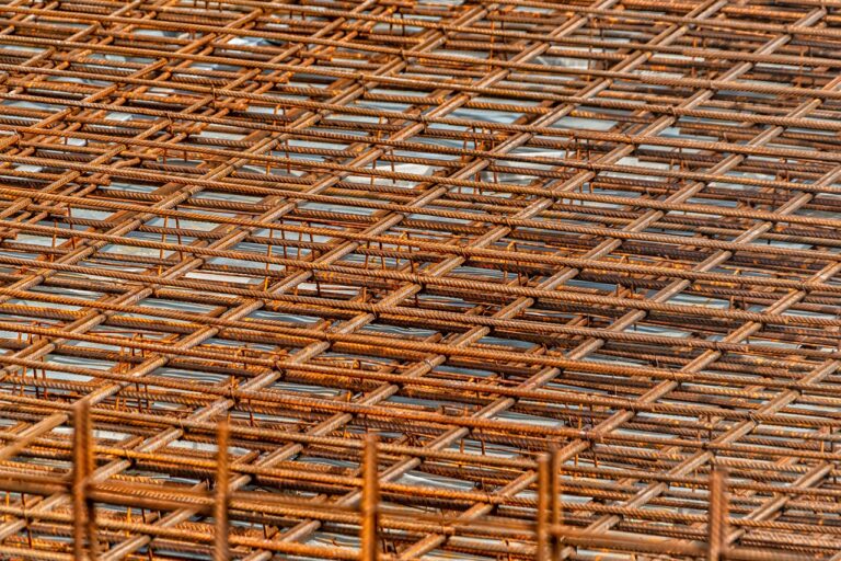 steel mesh, frame, building